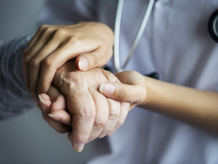 Closeup of a support hands